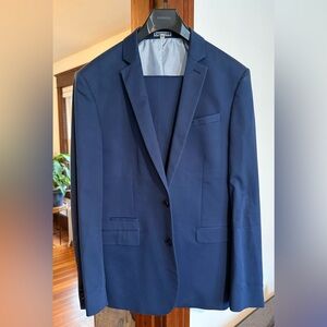 Express suit : “Photographer” style- Cotton Sateen, Slim Fit, Blue 34x32, L